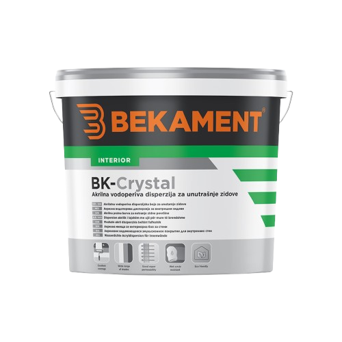 Интериорна миеща се акрилна боя – BK Crystal