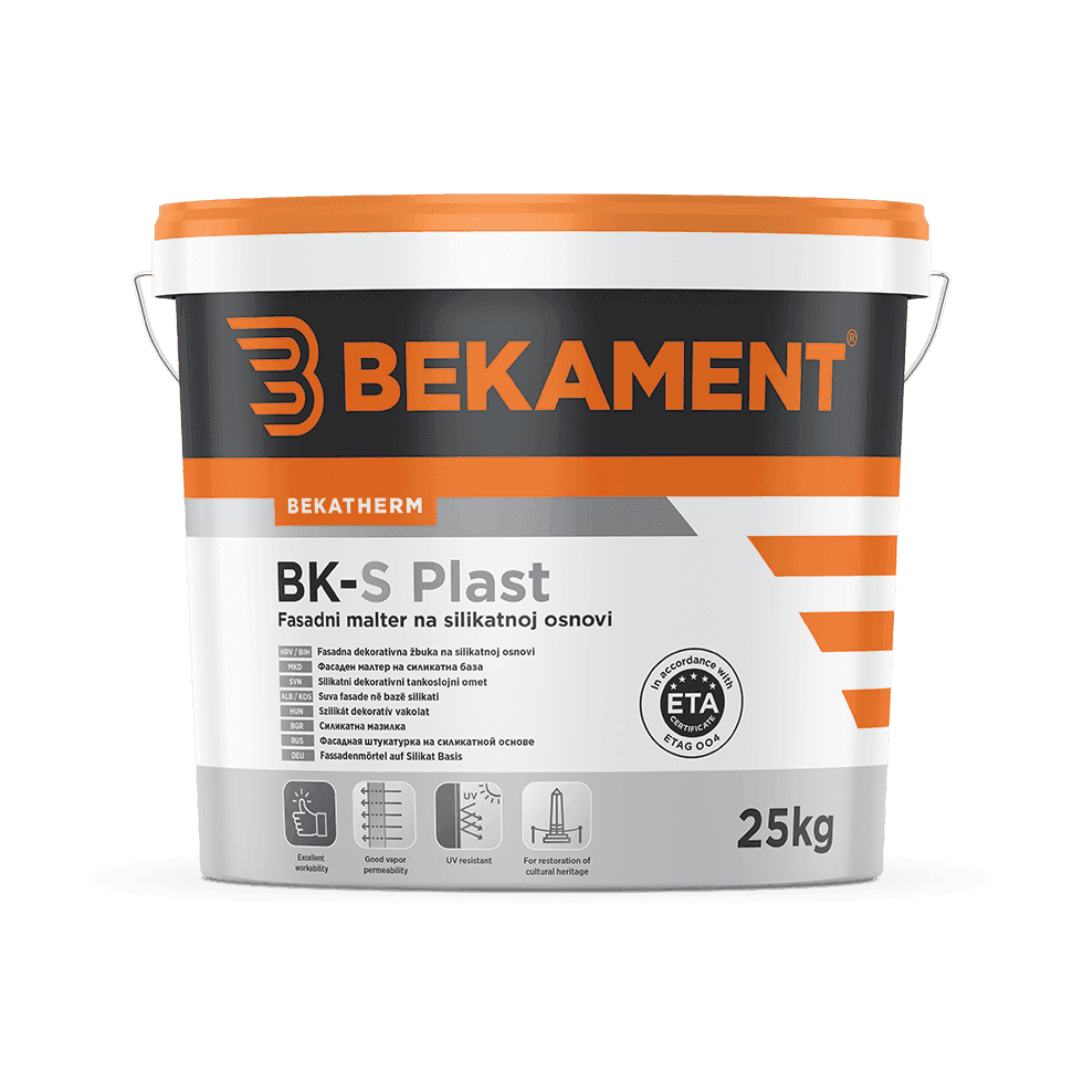 Силикатна фасадна мазилка – BK S Plast